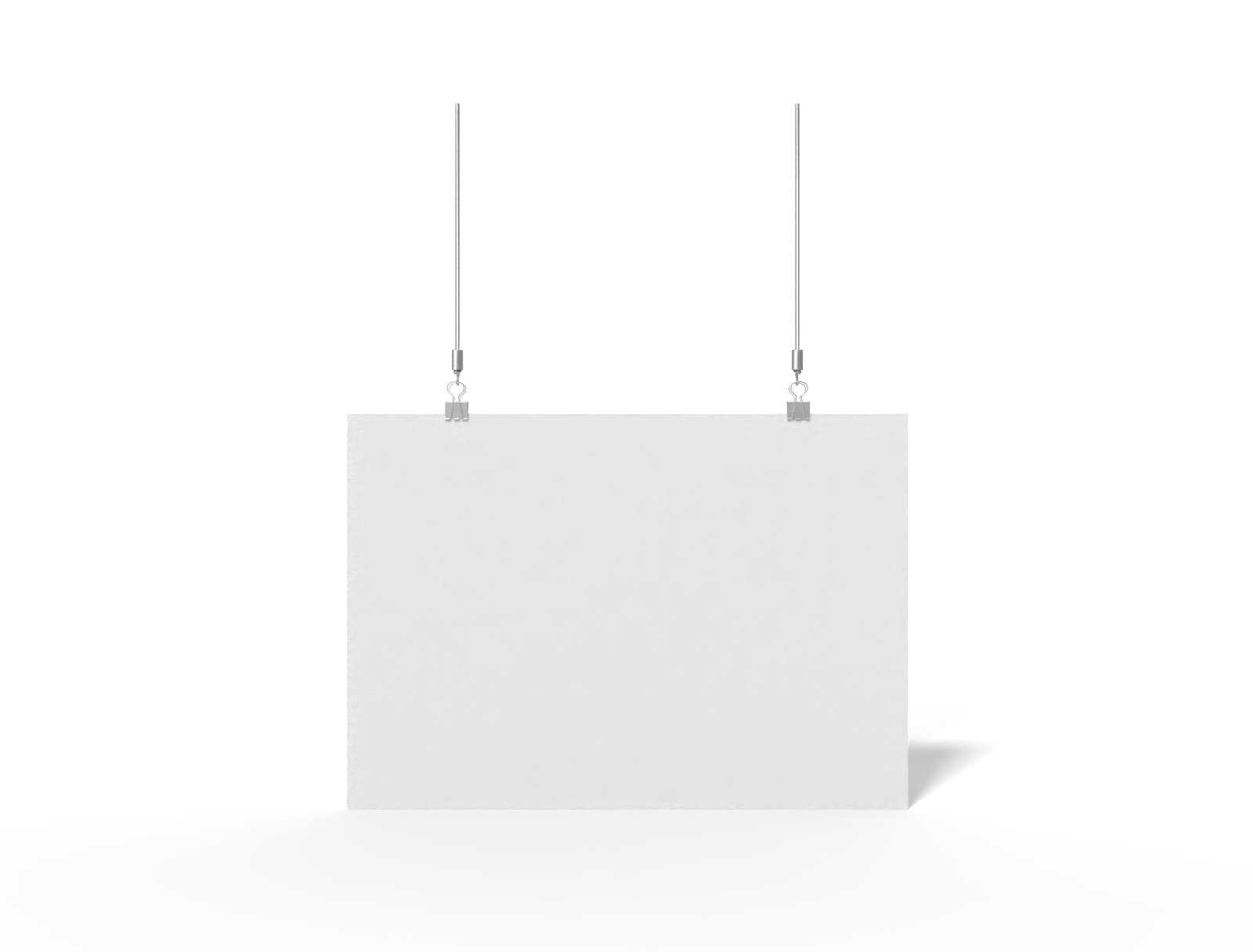 Horizontal hanging poster — Coated paper