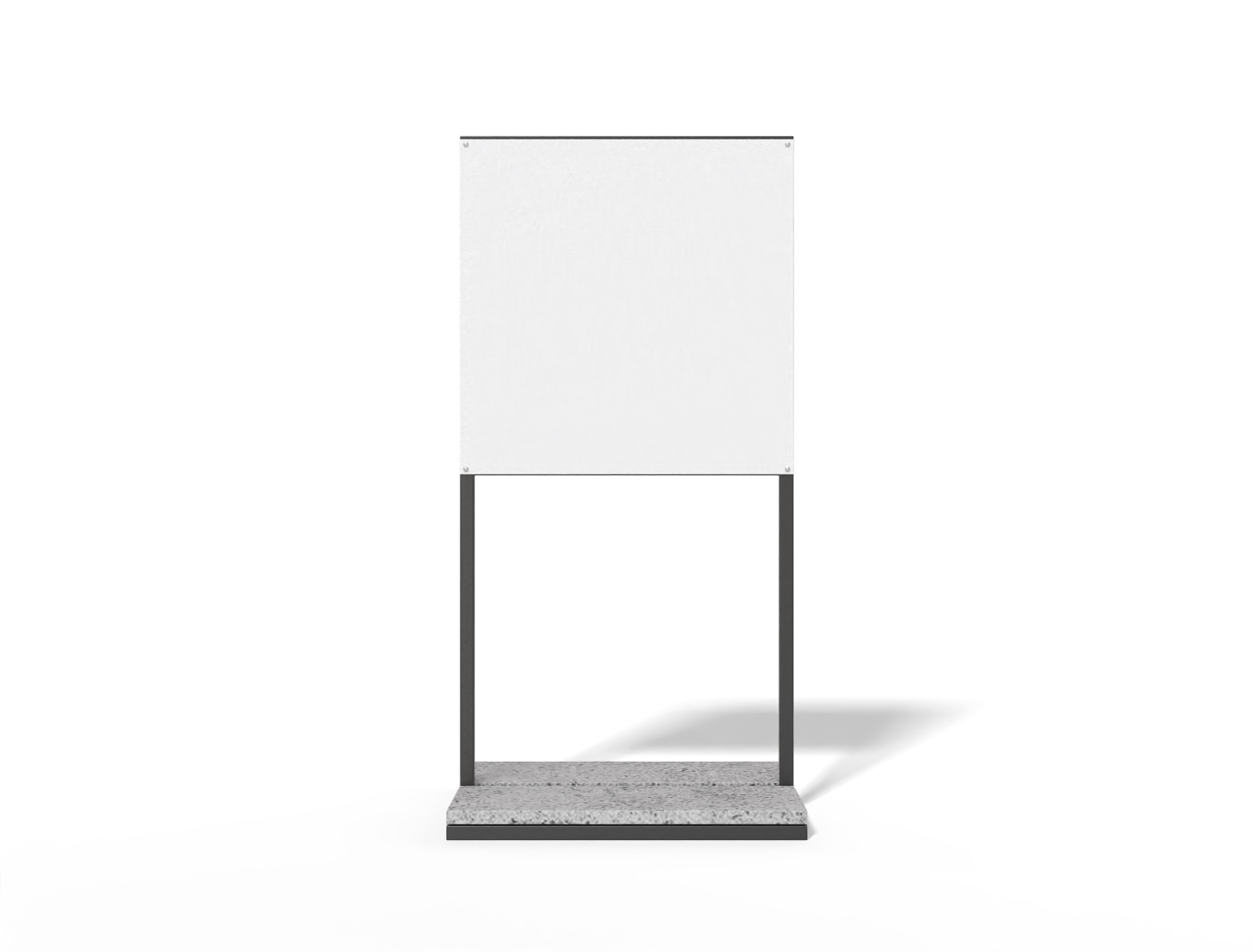 Square stand poster — White paperboard
