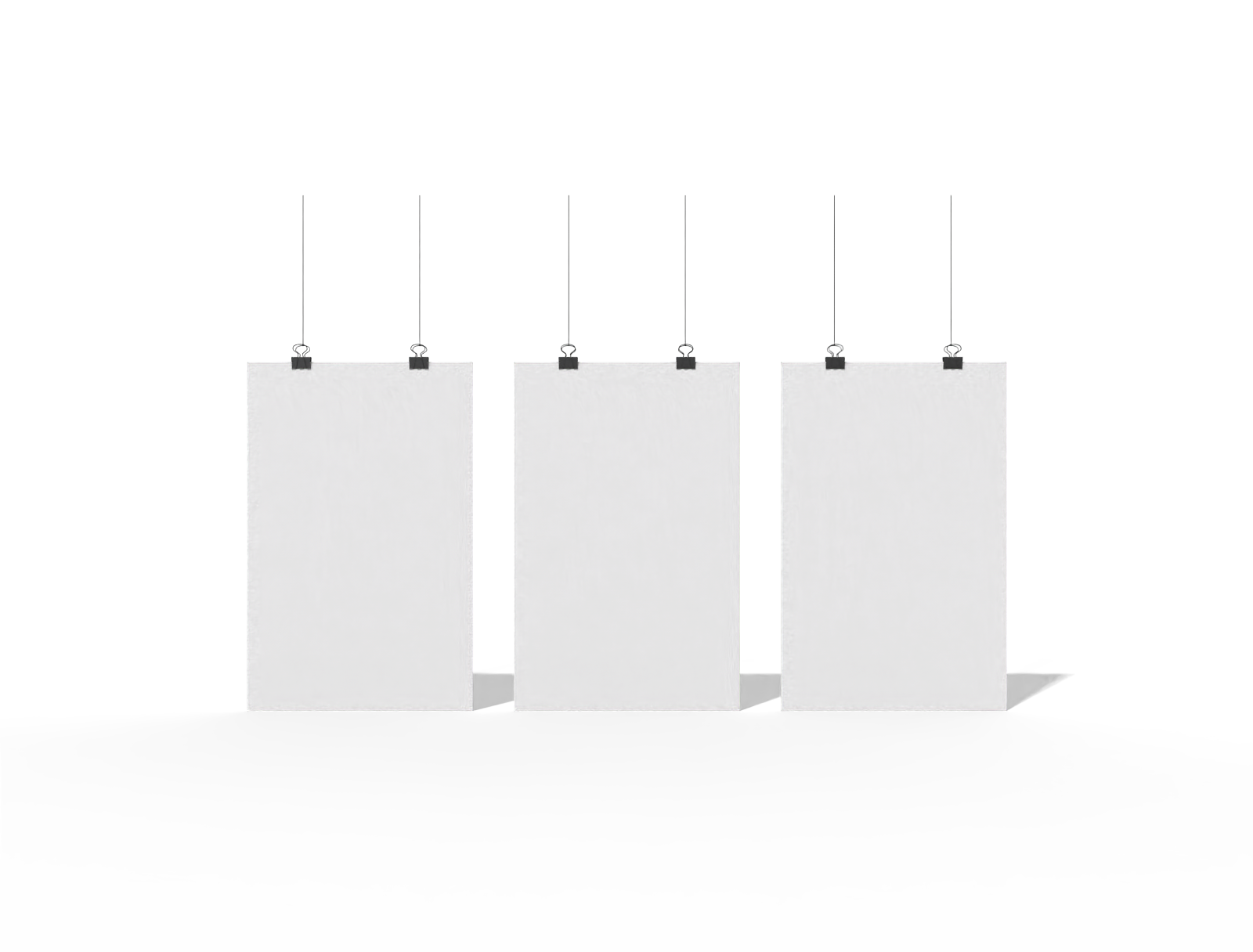 Three poster — White paperboard