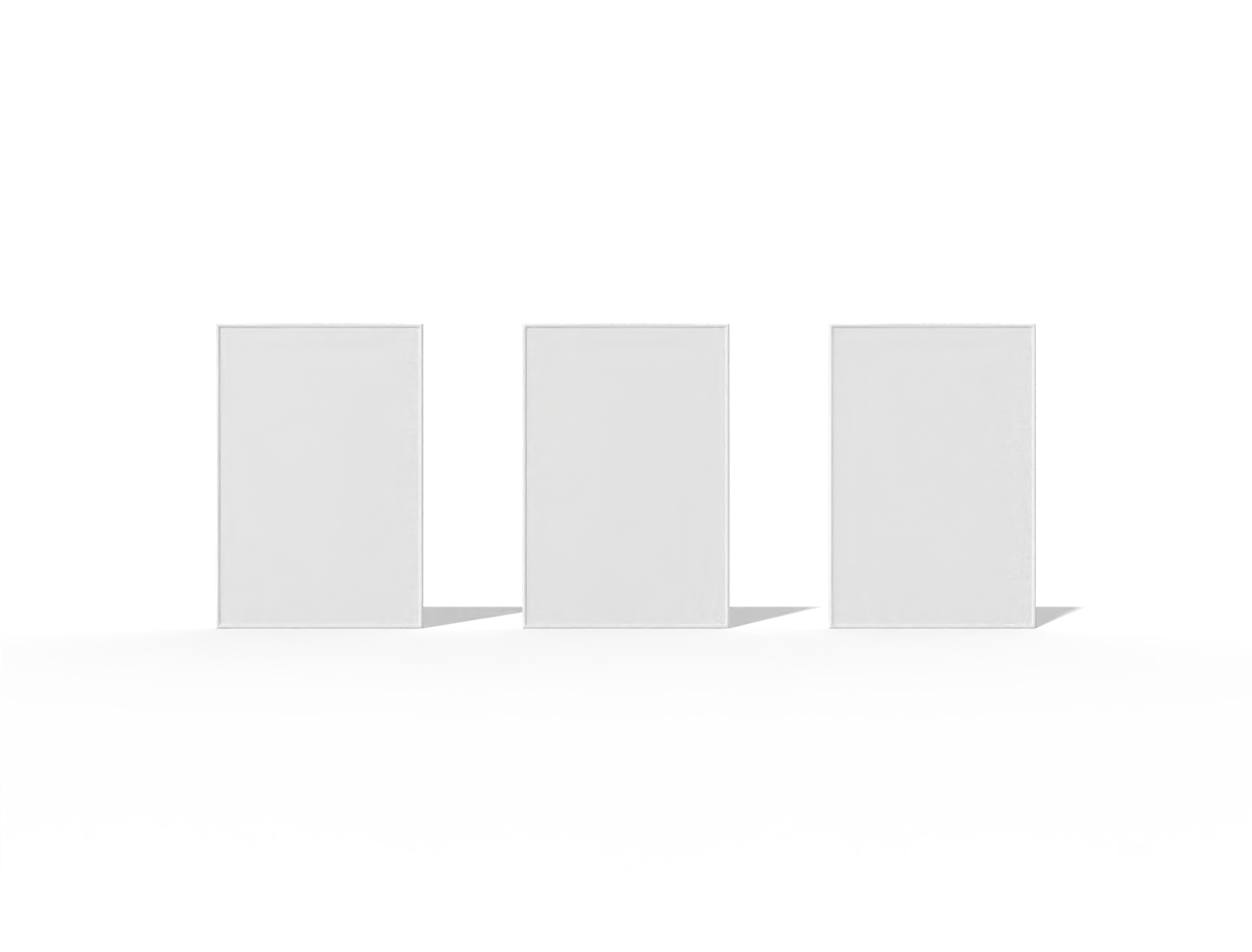 Three poster — White paperboard