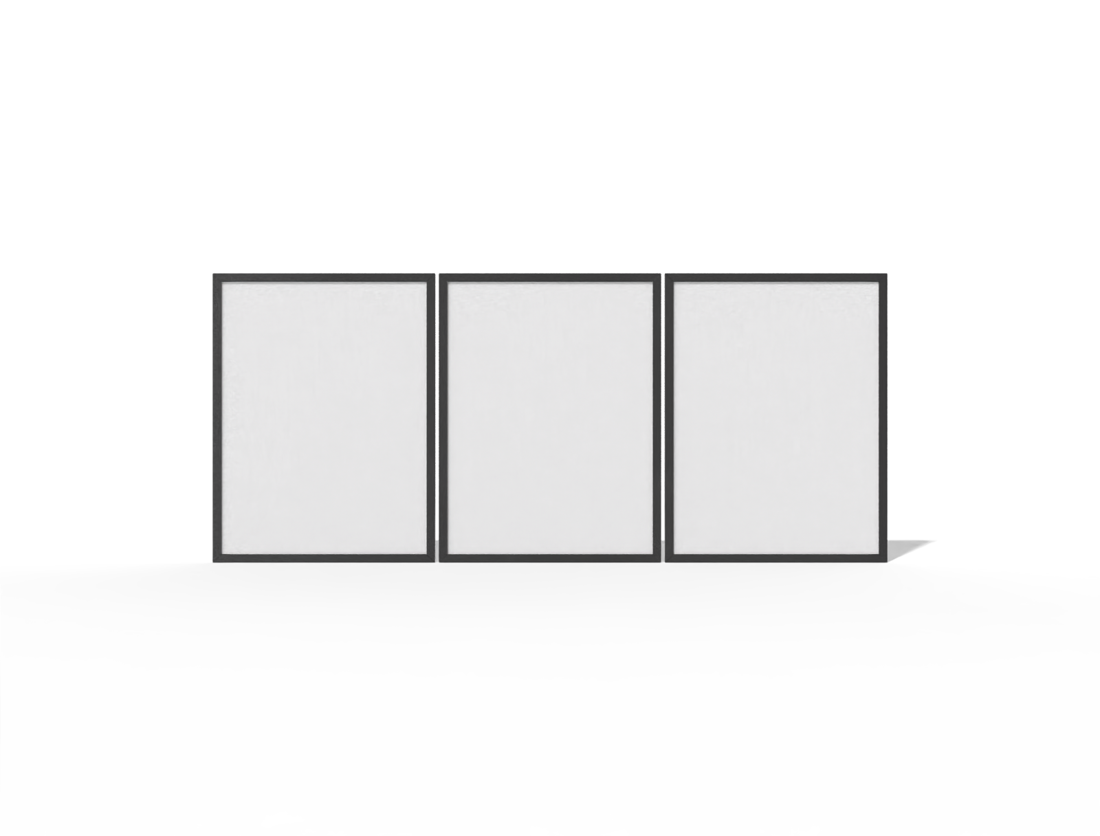 Three poster — White paperboard