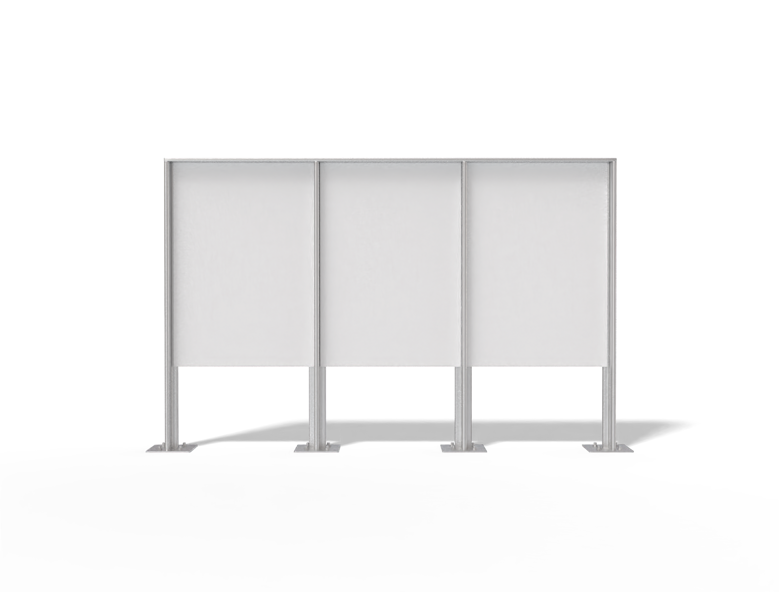 Three poster — White paperboard