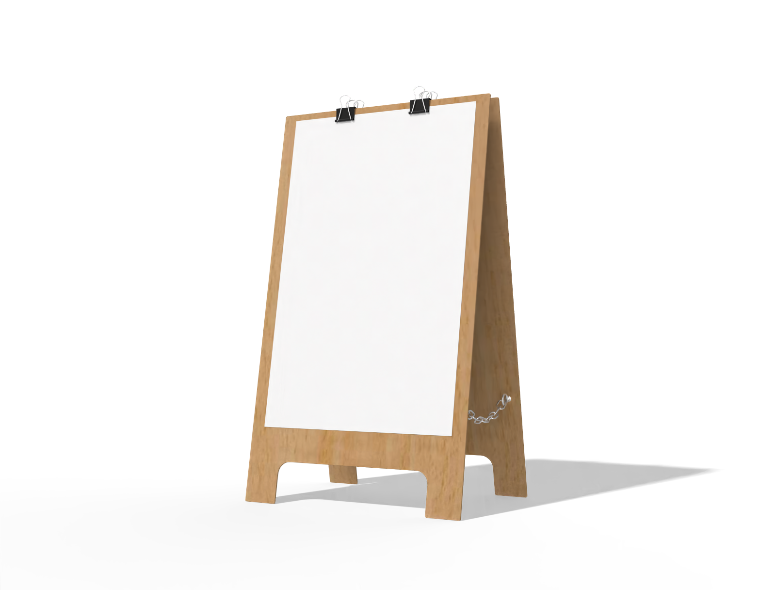Sandwich board — White paperboard