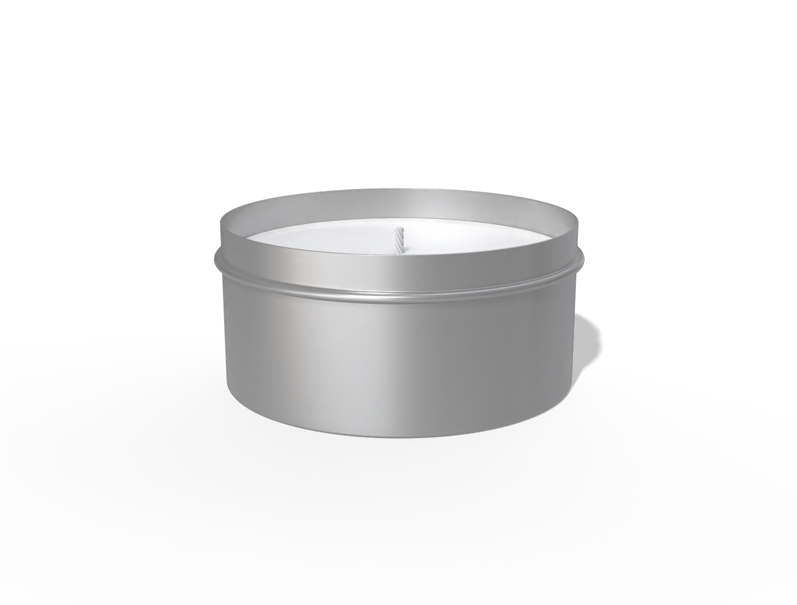 Round candle — Glossy metal