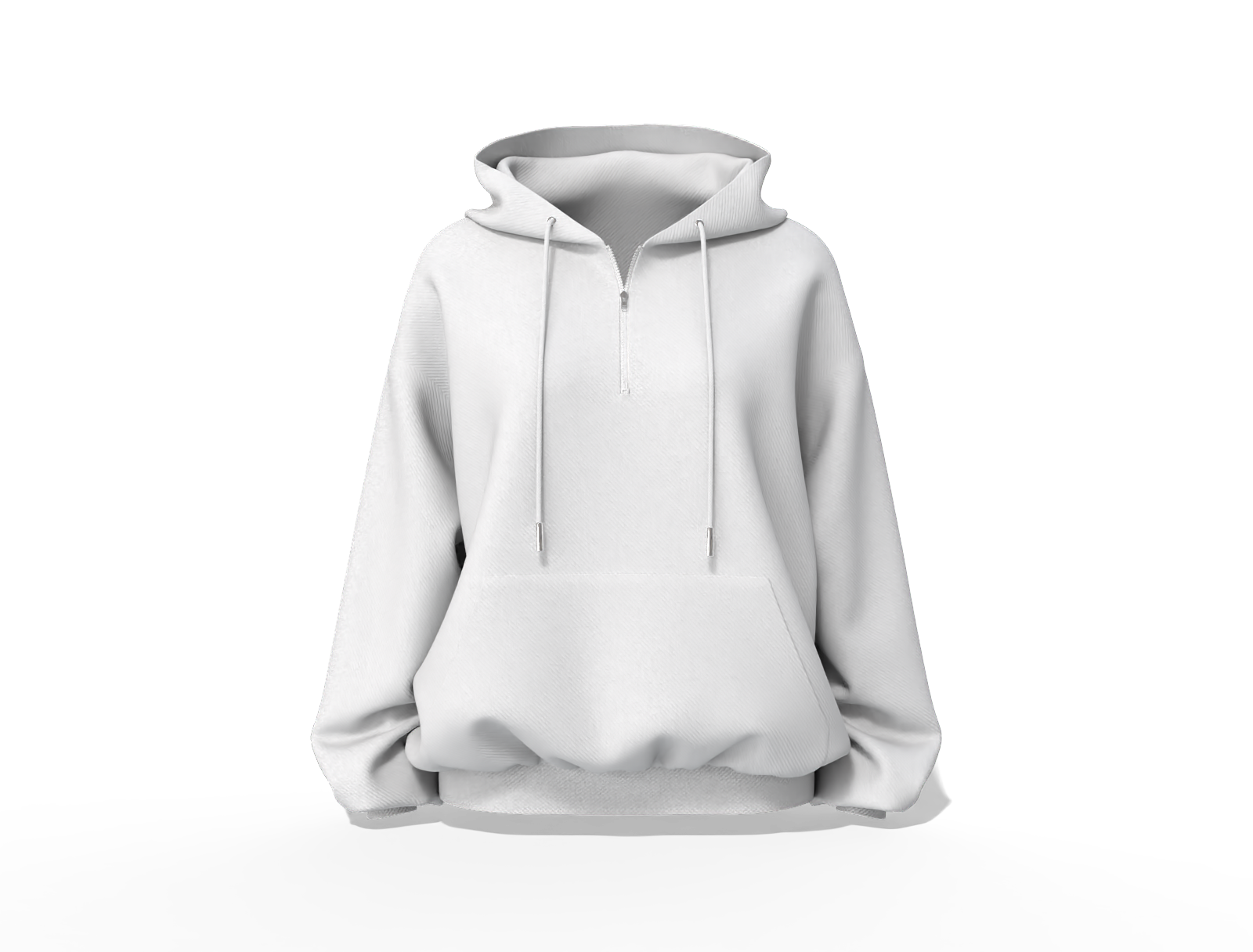 Oversized half zip hoodie — Cotton base fabric