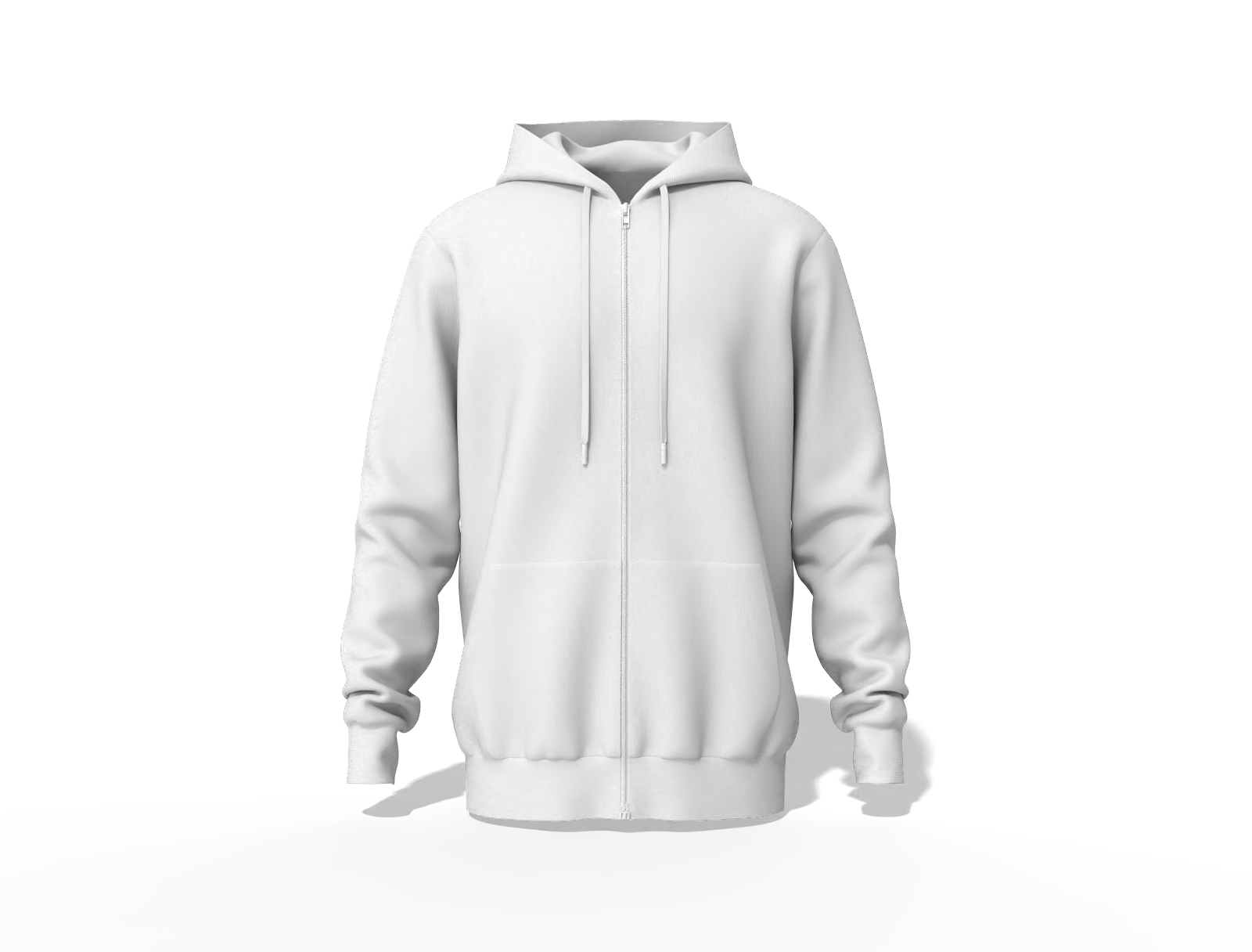 Oversized full zip hoodie — Cotton base fabric