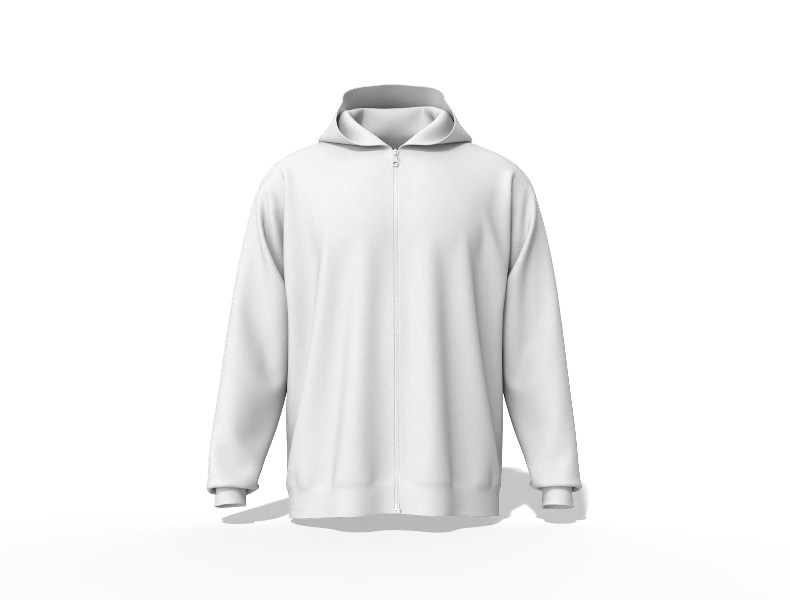 Zip up oversized hoodie — Cotton base fabric