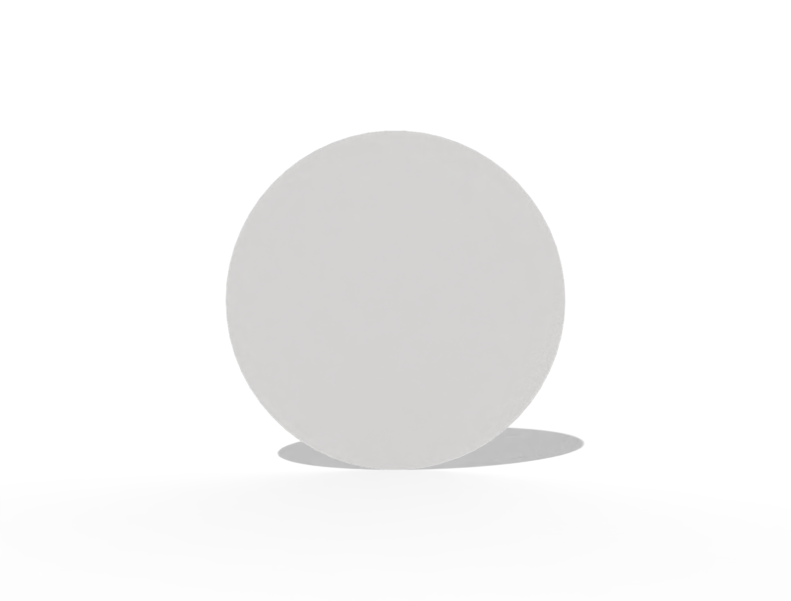 Round playing card — White paperboard