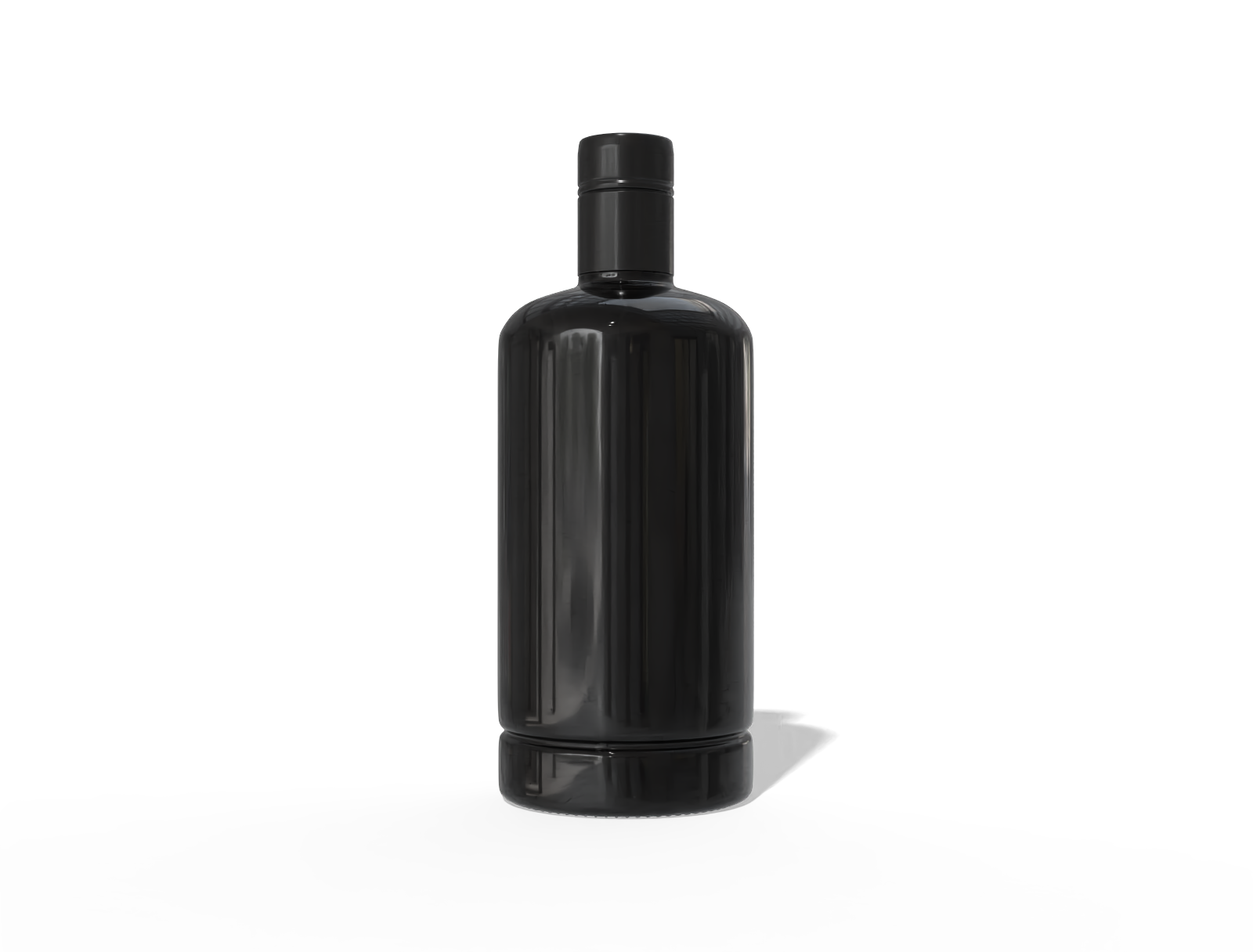 Black drink bottle — Glossy glass