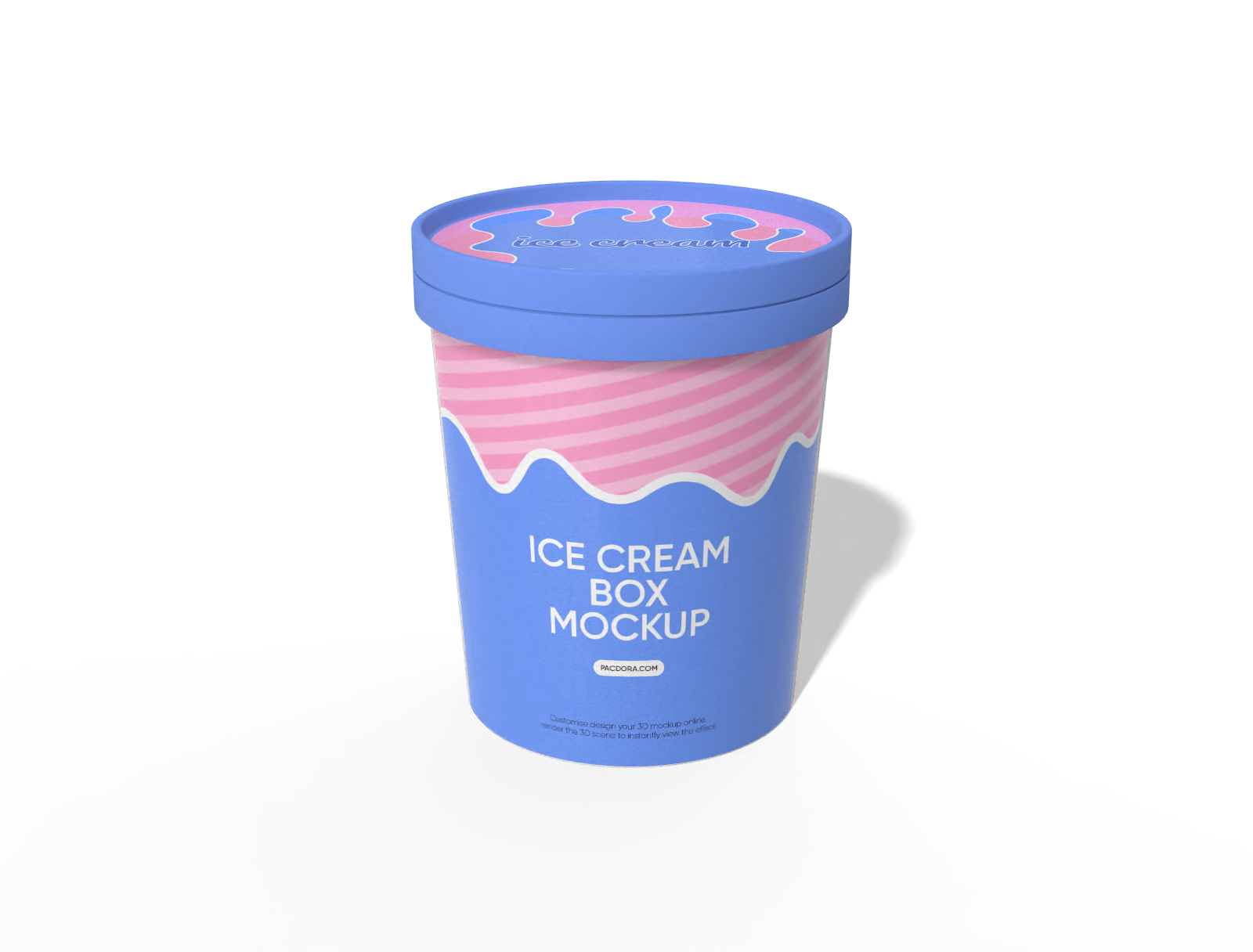 Ice cream box — White paperboard