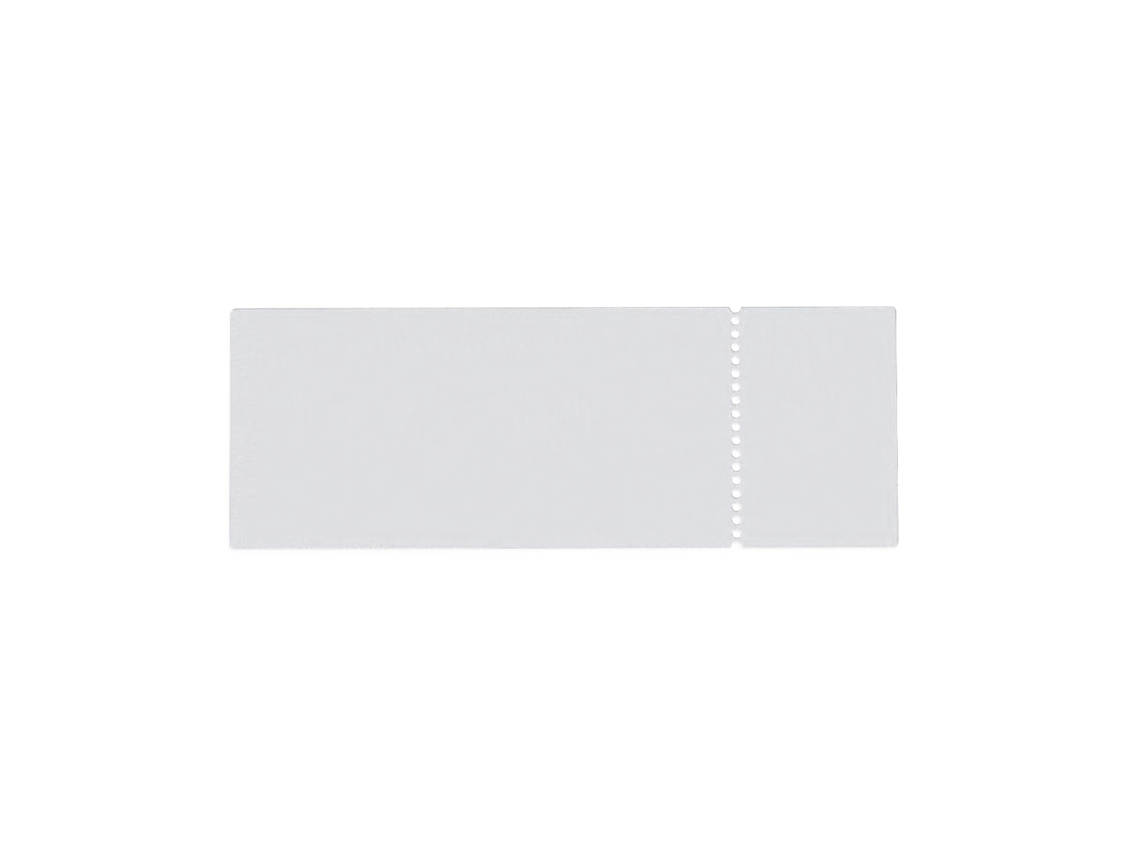 Ticket — White paperboard