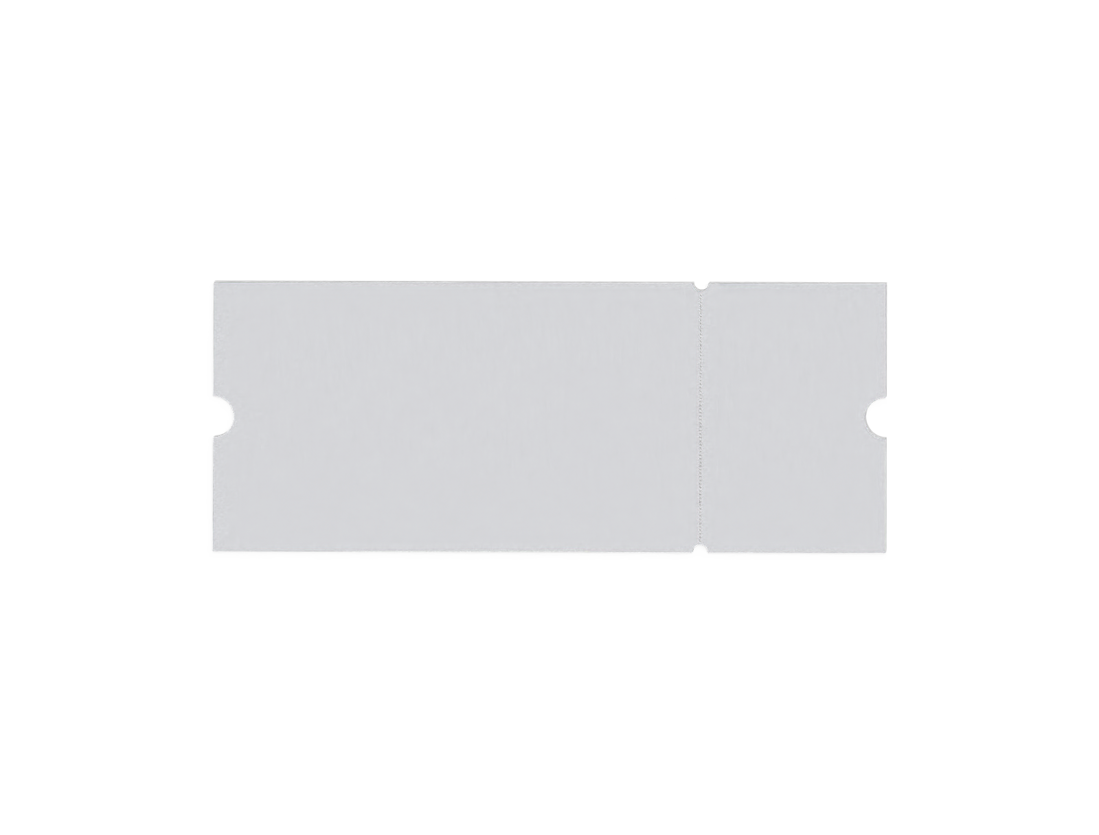 Ticket — White paperboard