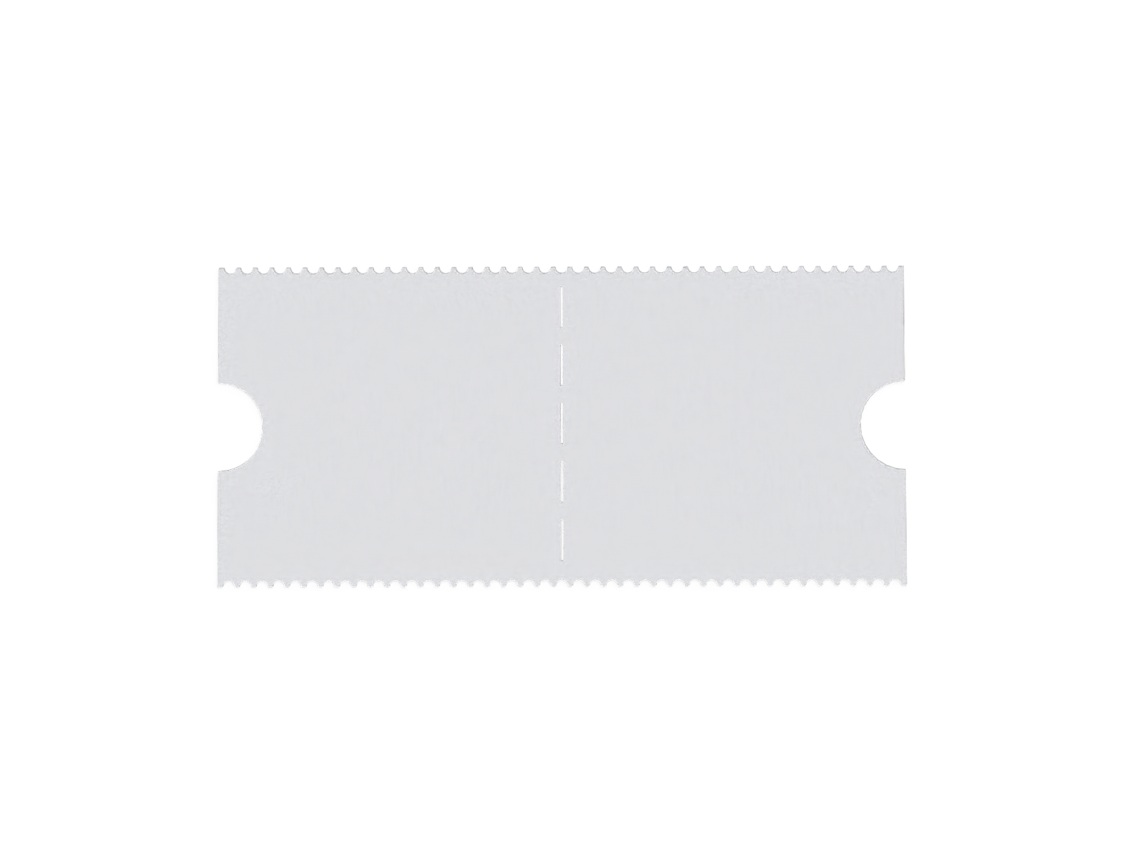 Ticket — White paperboard