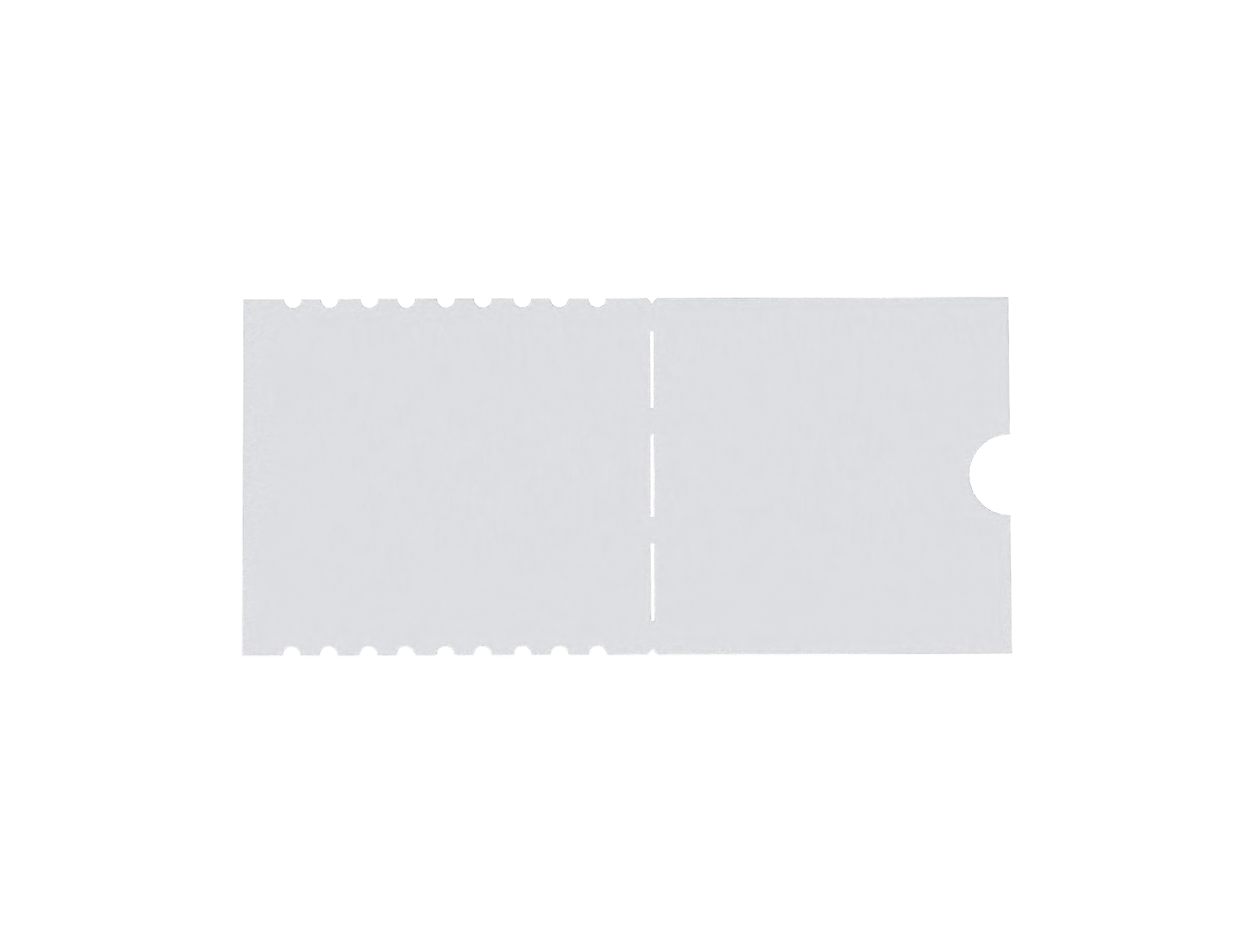 Ticket — White paperboard
