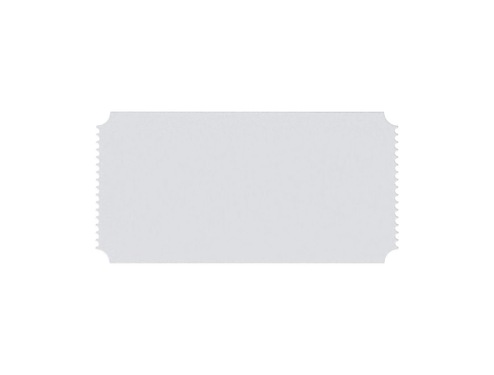 Ticket — White paperboard
