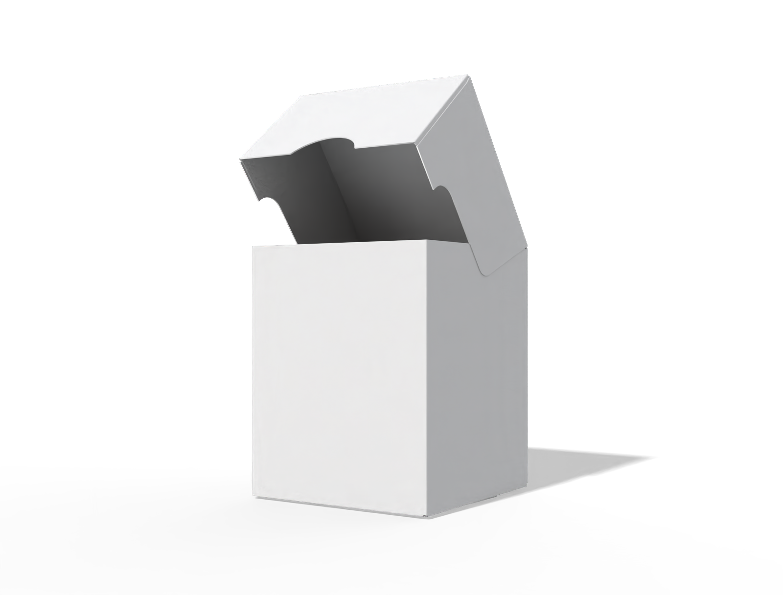 Flip top and auto bottom box — White paperboard