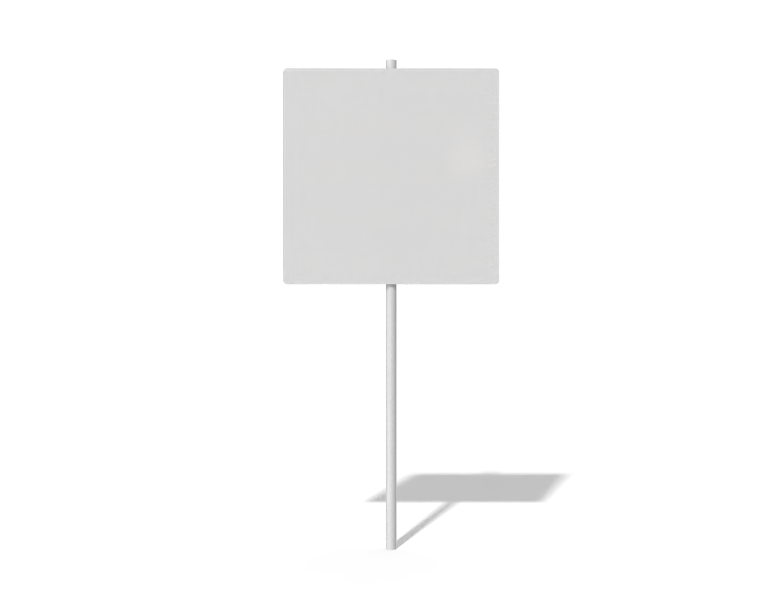 Square sign — Matte plastic