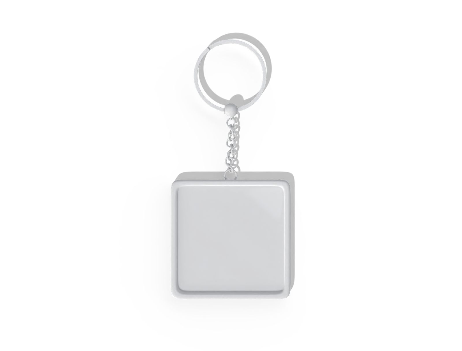 Square keychain — Matte metal
