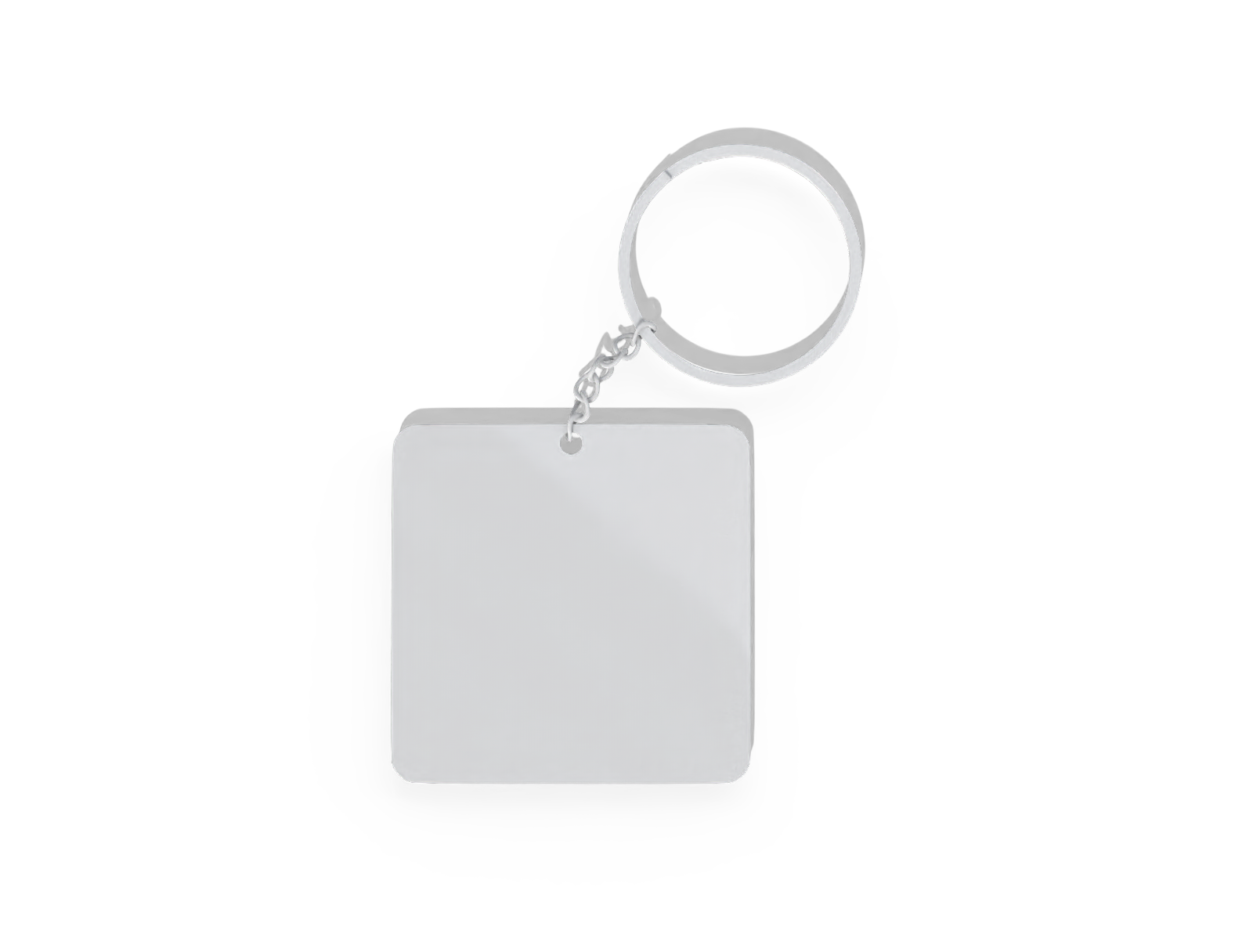 Square keychain — Glossy plastic