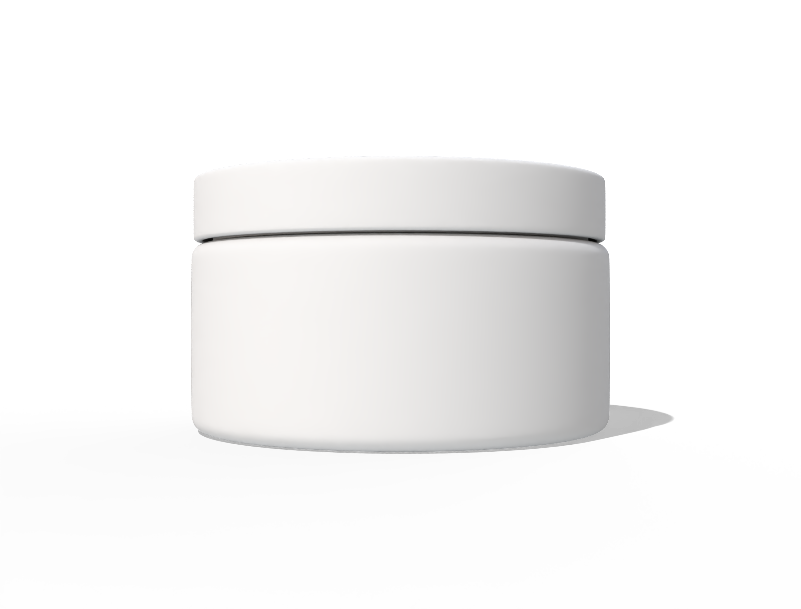 Round cosmetic jar — Glossy plastic