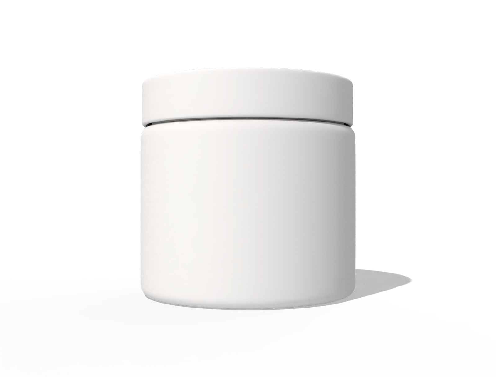 White jar — Glossy plastic