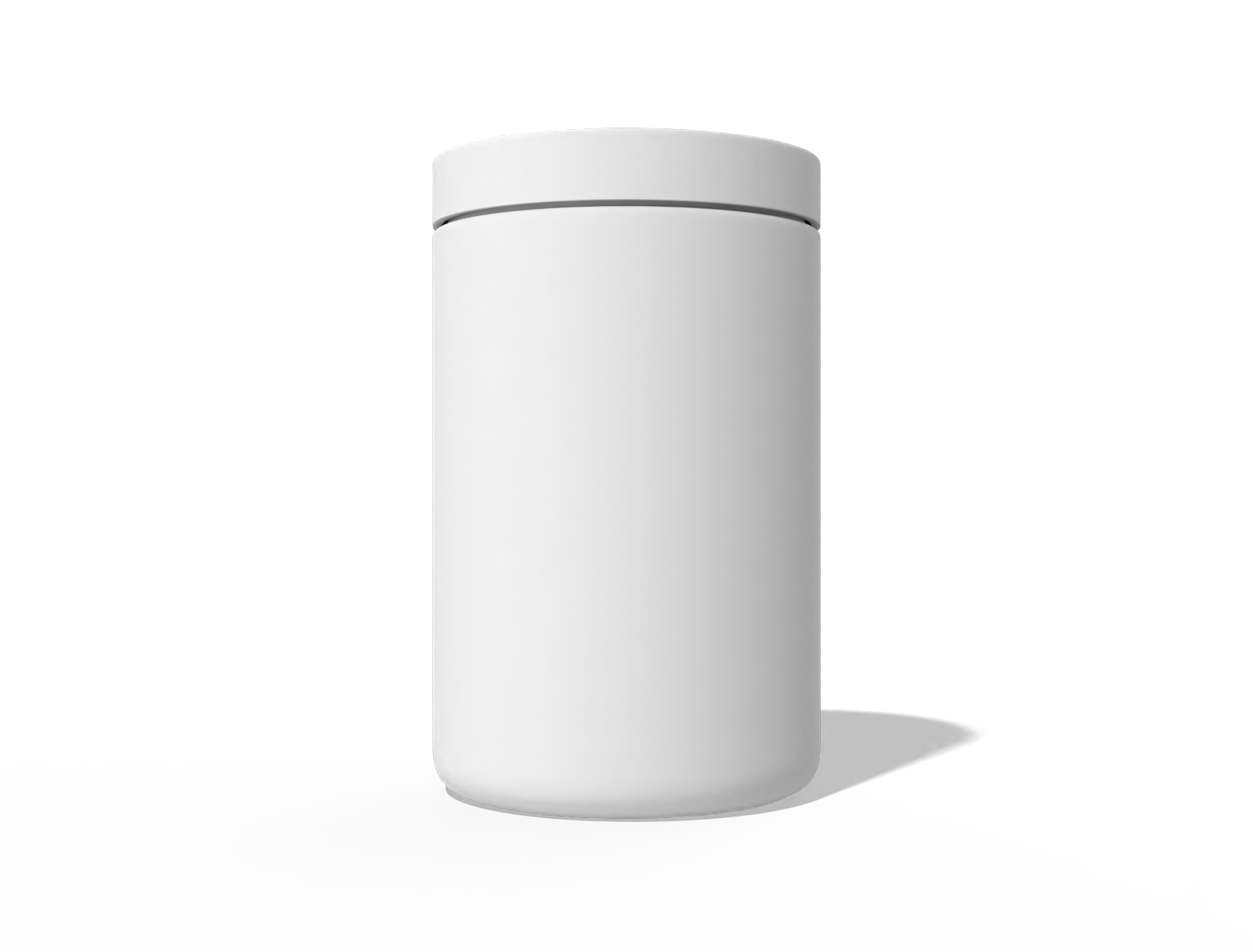 Cylinder plastic jar — Glossy plastic
