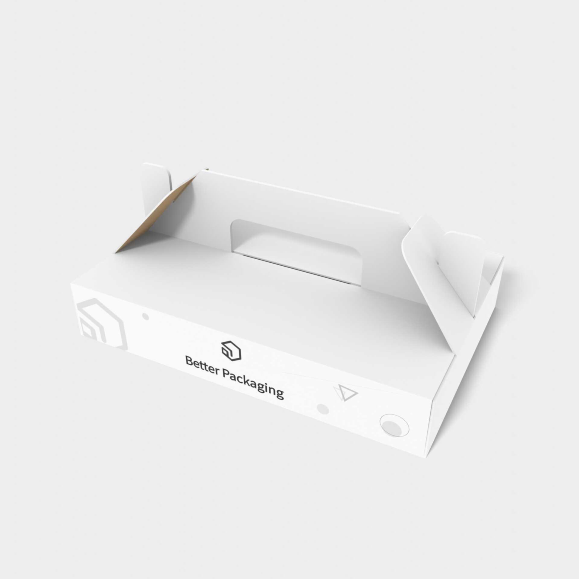 Tray box — E-flute corrugated board