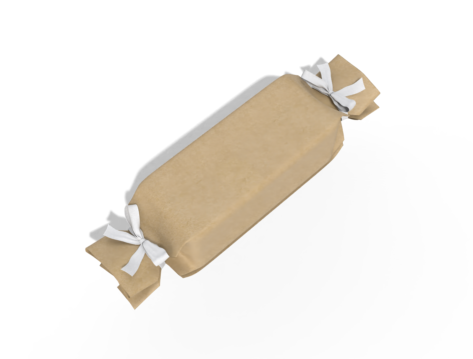 Twist wrap candy packaging — White paperboard