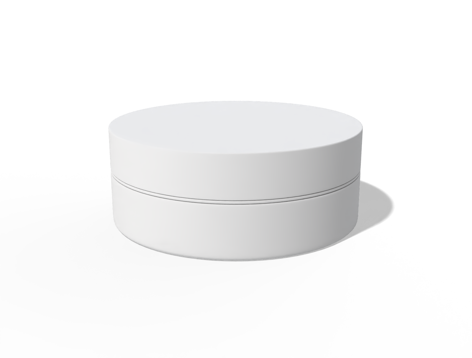Round cosmetic jar — Clear glossy plastic