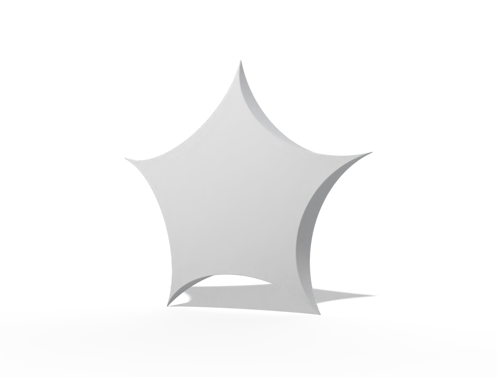 Star shaped pillow box — White paperboard
