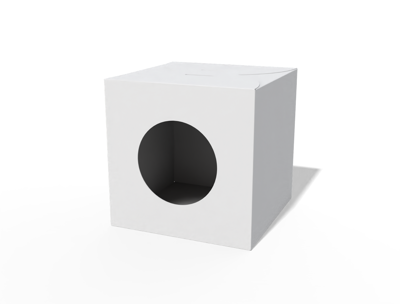 Gift box with window — White paperboard