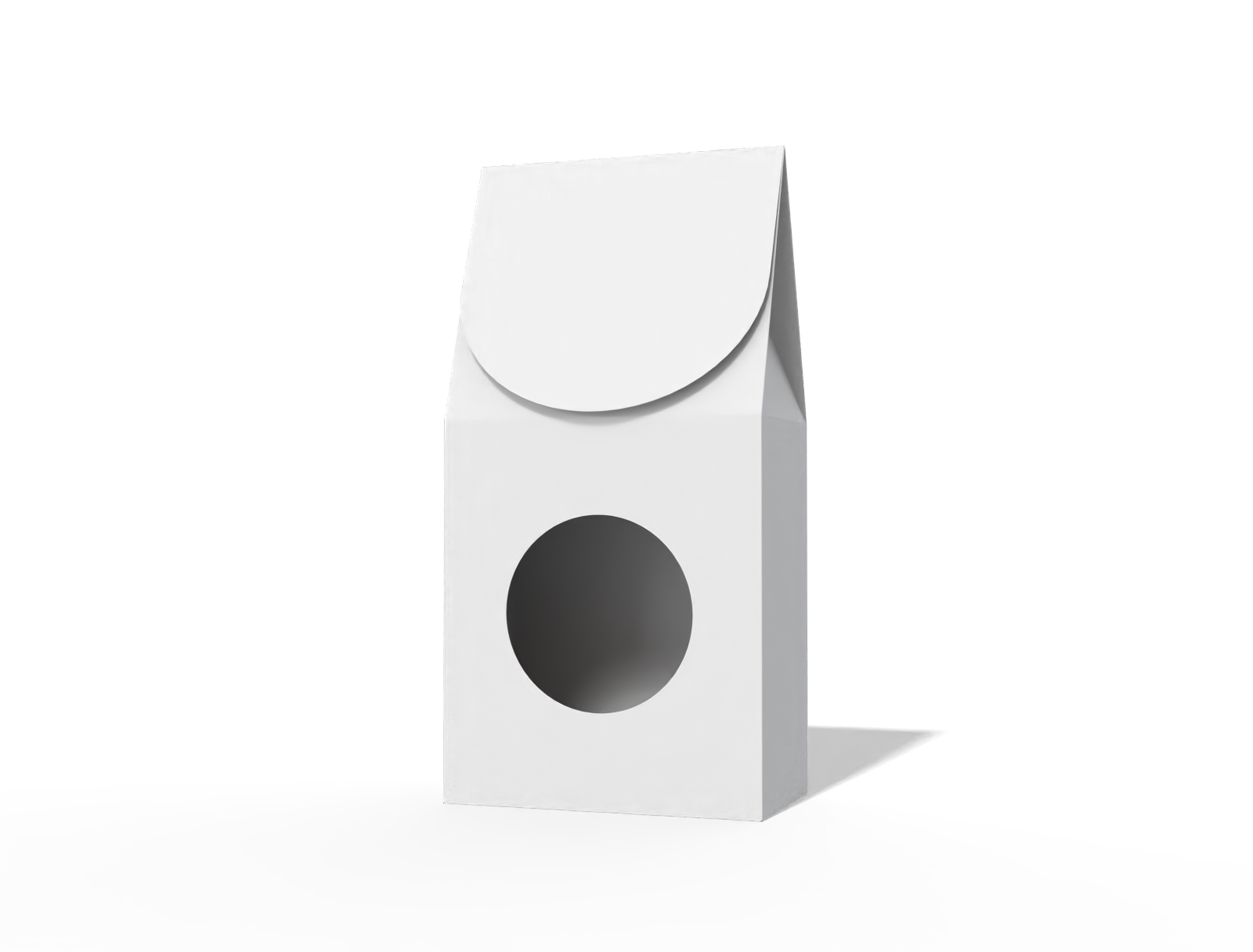 Gift box with window — White paperboard