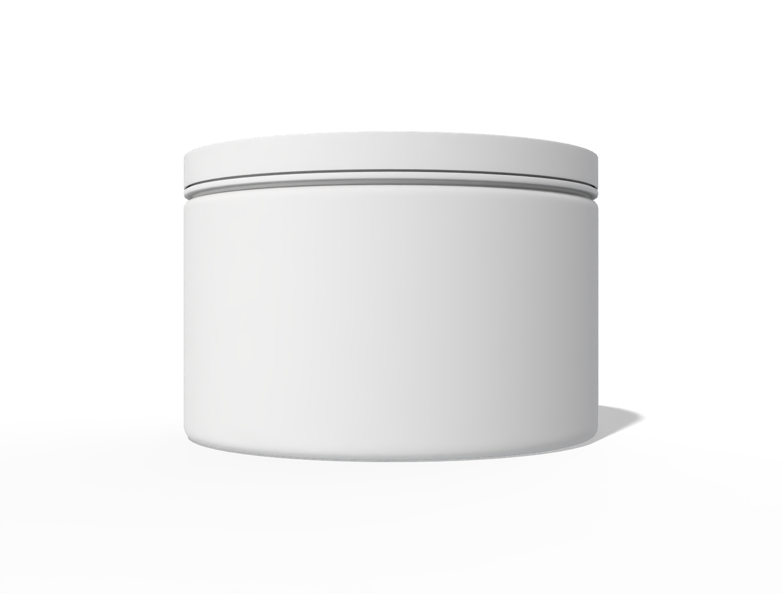 Round jar — Clear glossy plastic