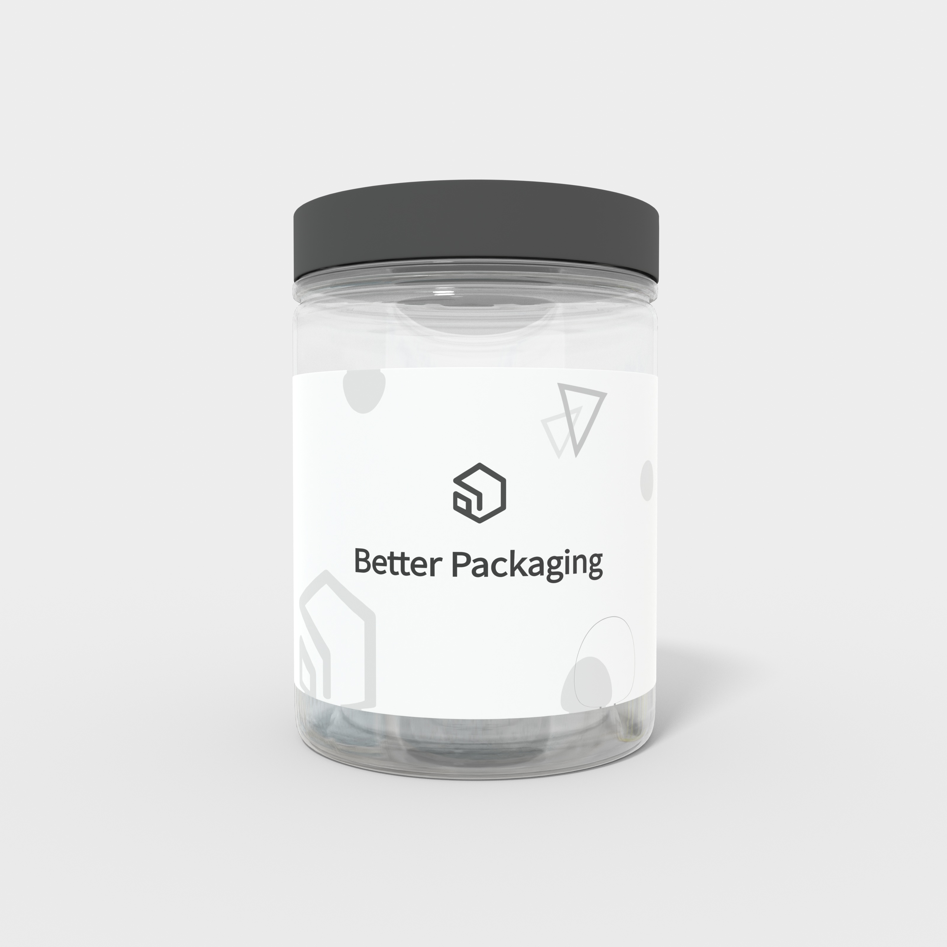 Glass jar — Glossy plastic
