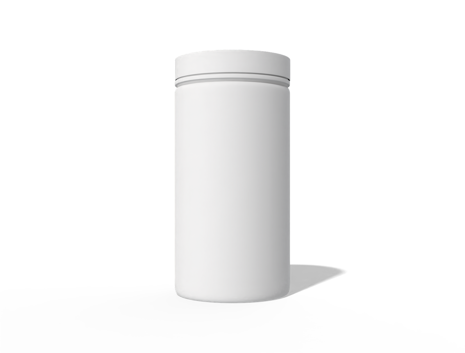 Cylindrical jar — Clear glossy plastic