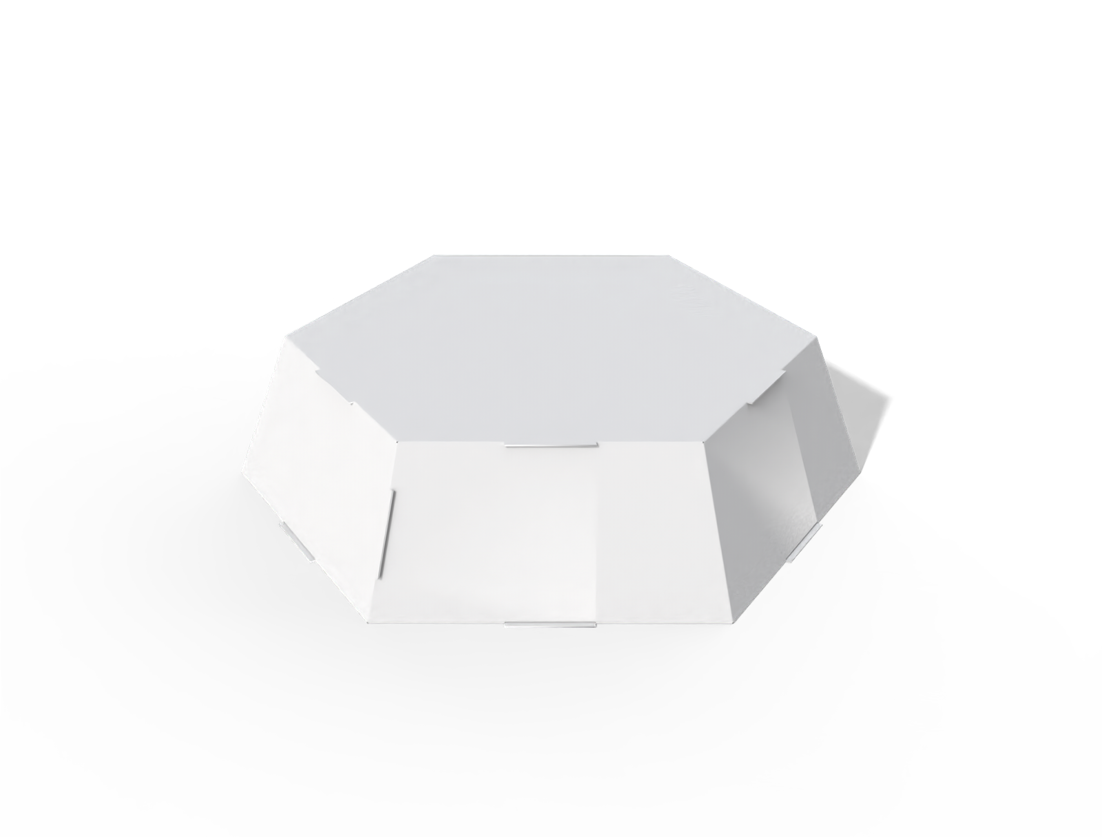Hexagonal box — White paperboard