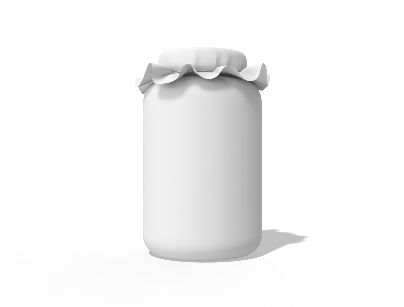 Jar with covered lid — Glossy glass
