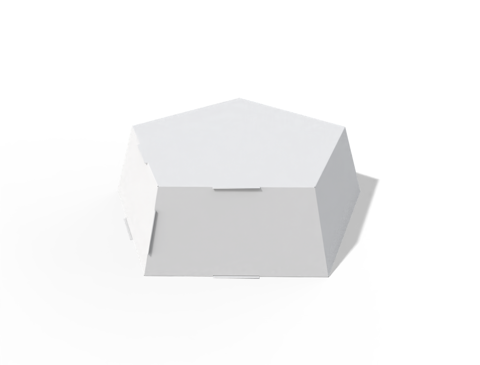 Pentagonal box — White paperboard