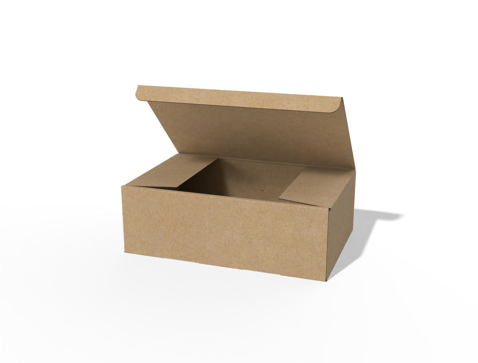 Double hook flip box — E-flute corrugated board