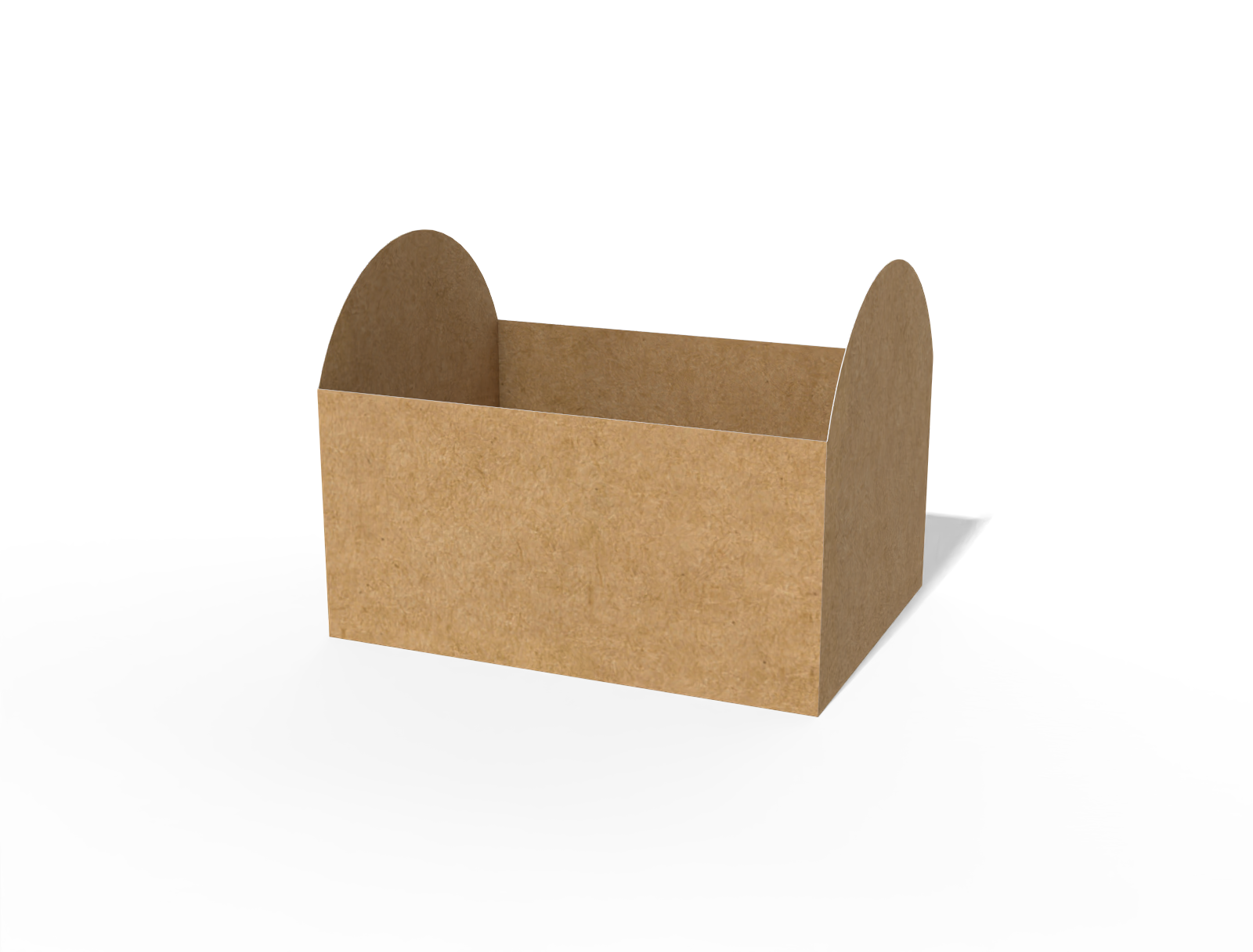Side self-locking tray box — Kraft paper