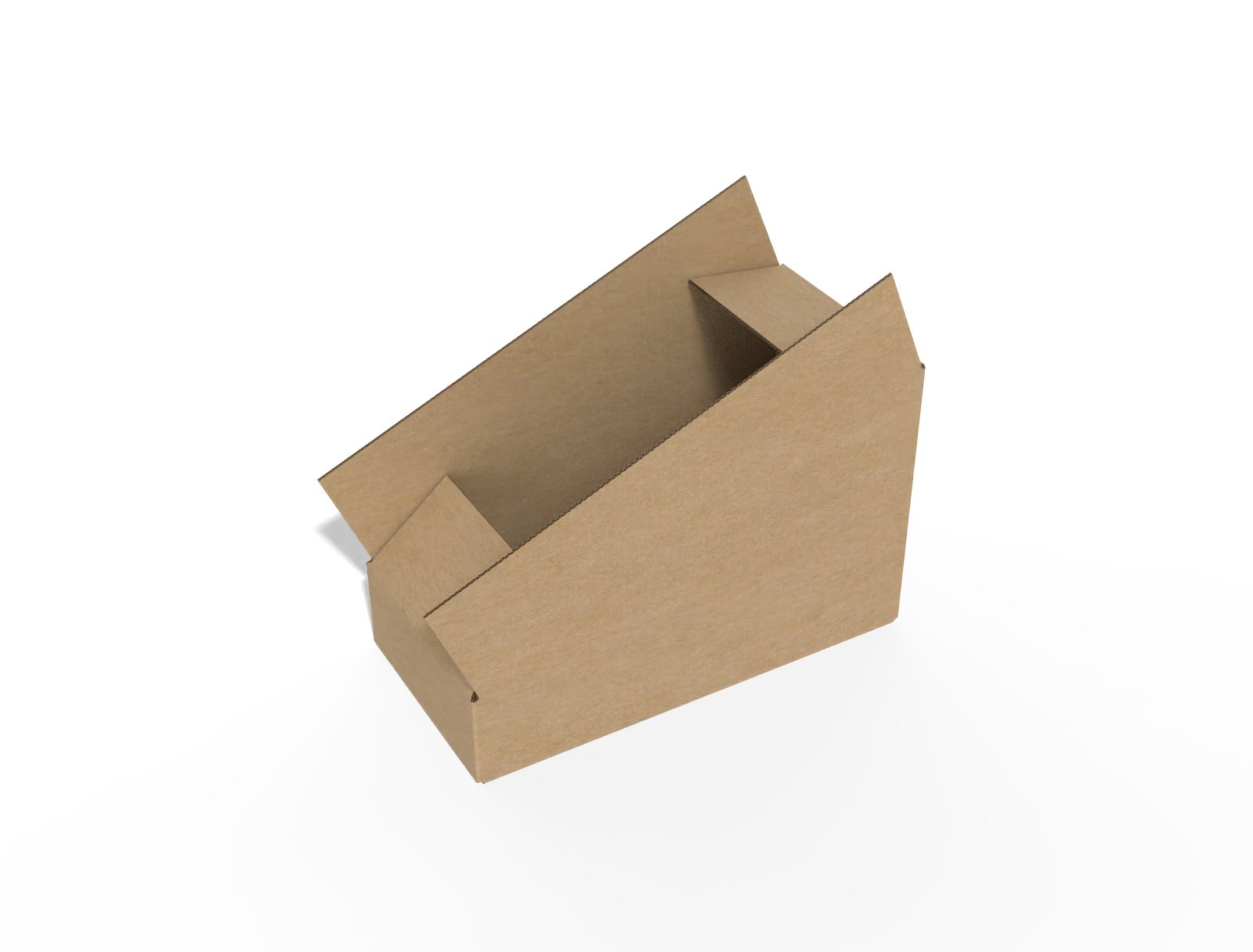 Trapezoidal cardboard box — B-flute corrugated board