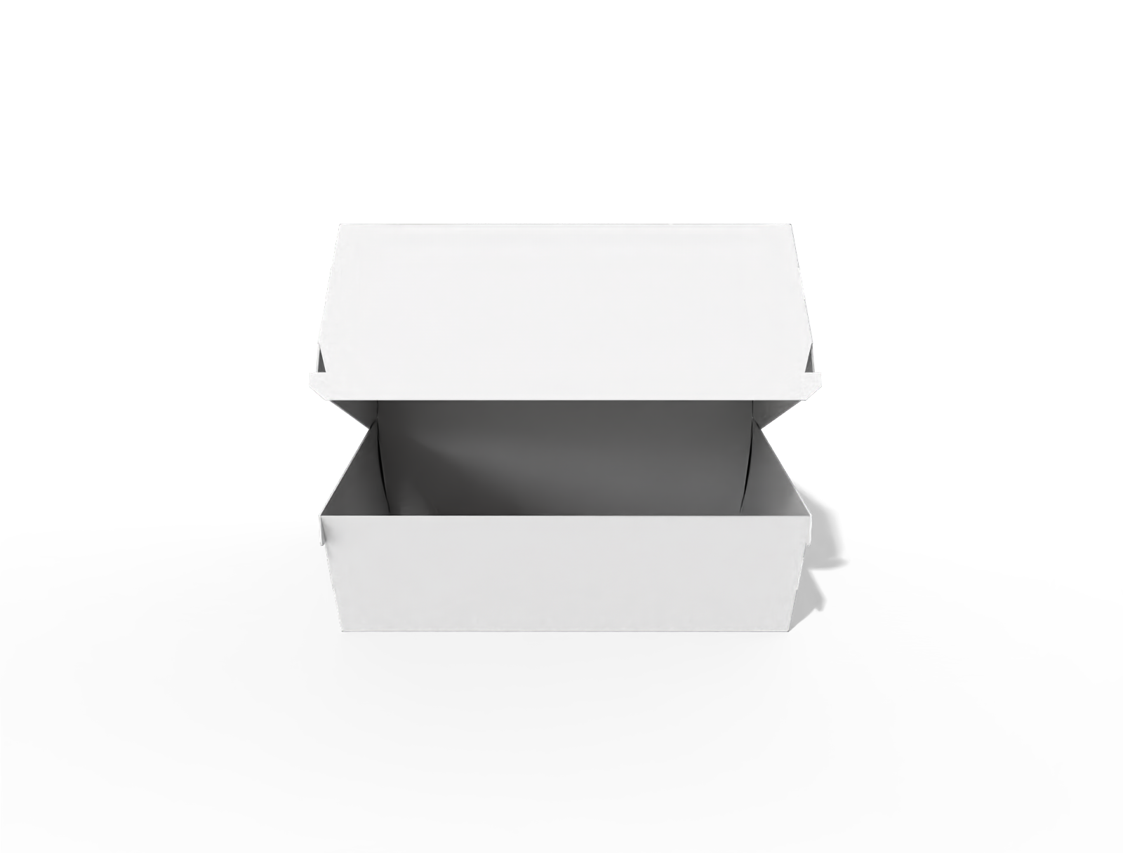 Tuck front hamburger box — 250 gsm white paperboard(0.35mm)