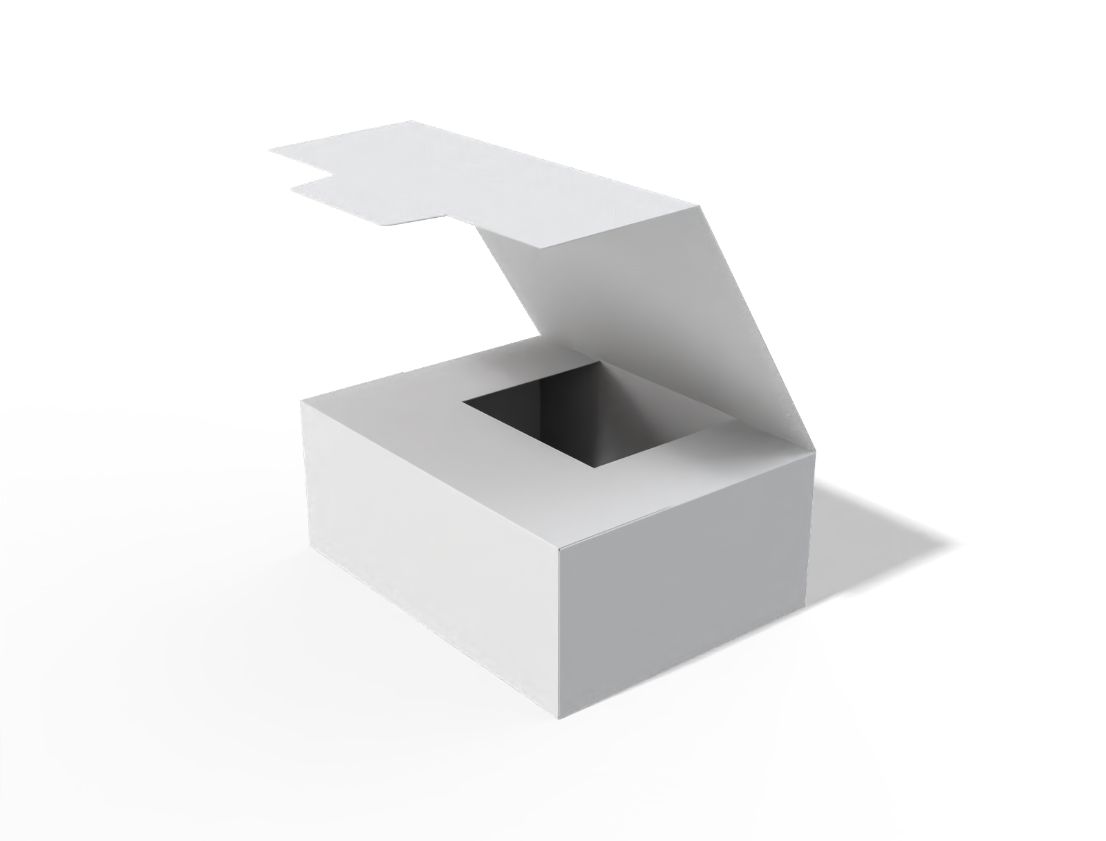 Fully wrapped envelope with lock — White paperboard