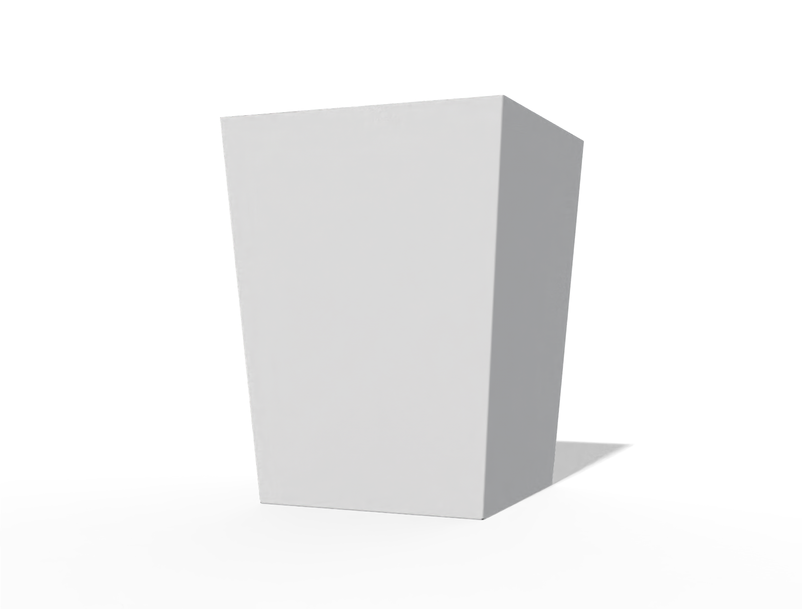 Popcorn box — White paperboard