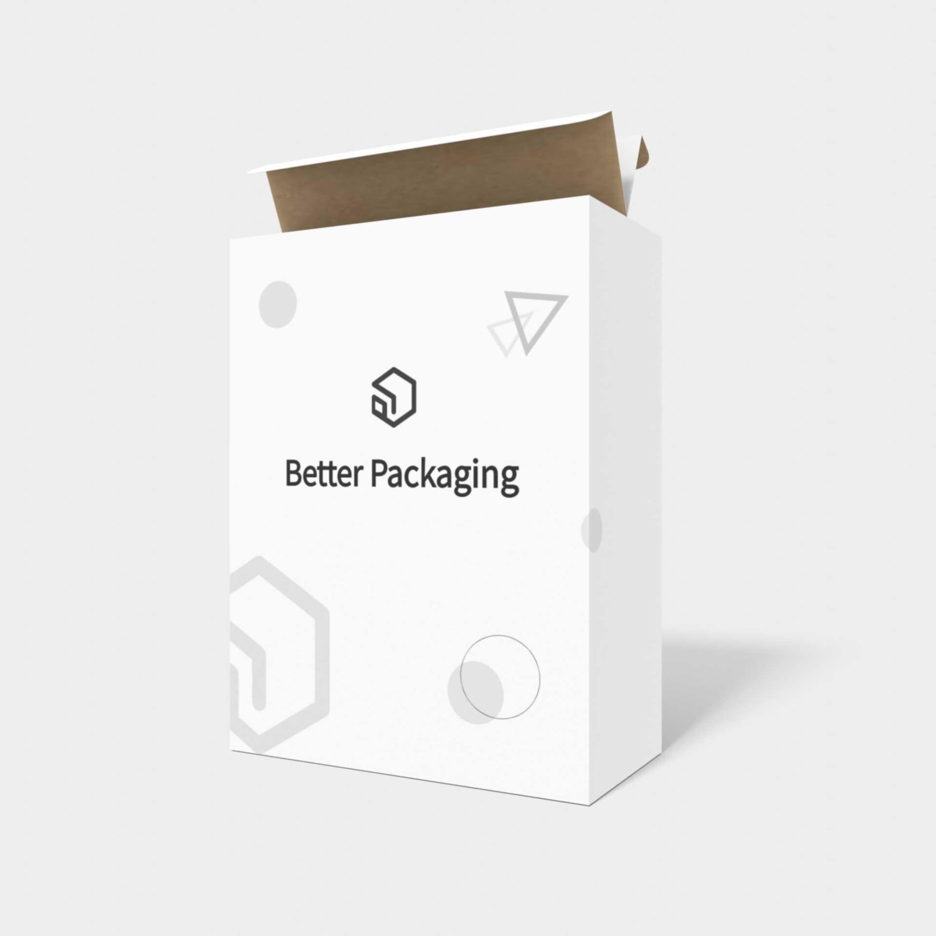 Tuck end box variations with window double-layer — White paperboard