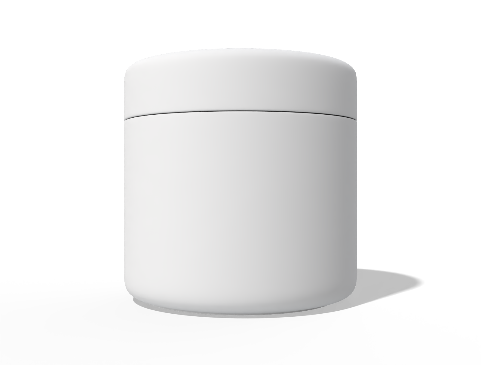 Round cosmetic jar — Glossy plastic