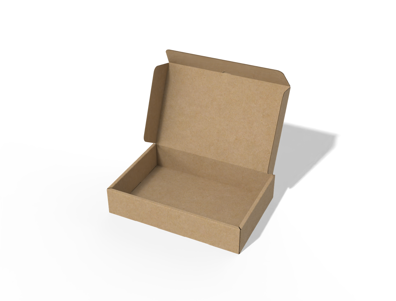 Three side double wall flip top box — E-flute corrugated board