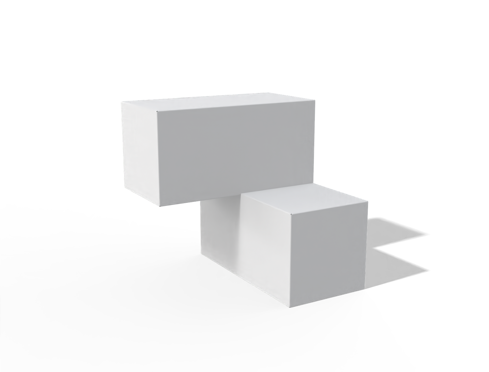Soma cube A box — White paperboard