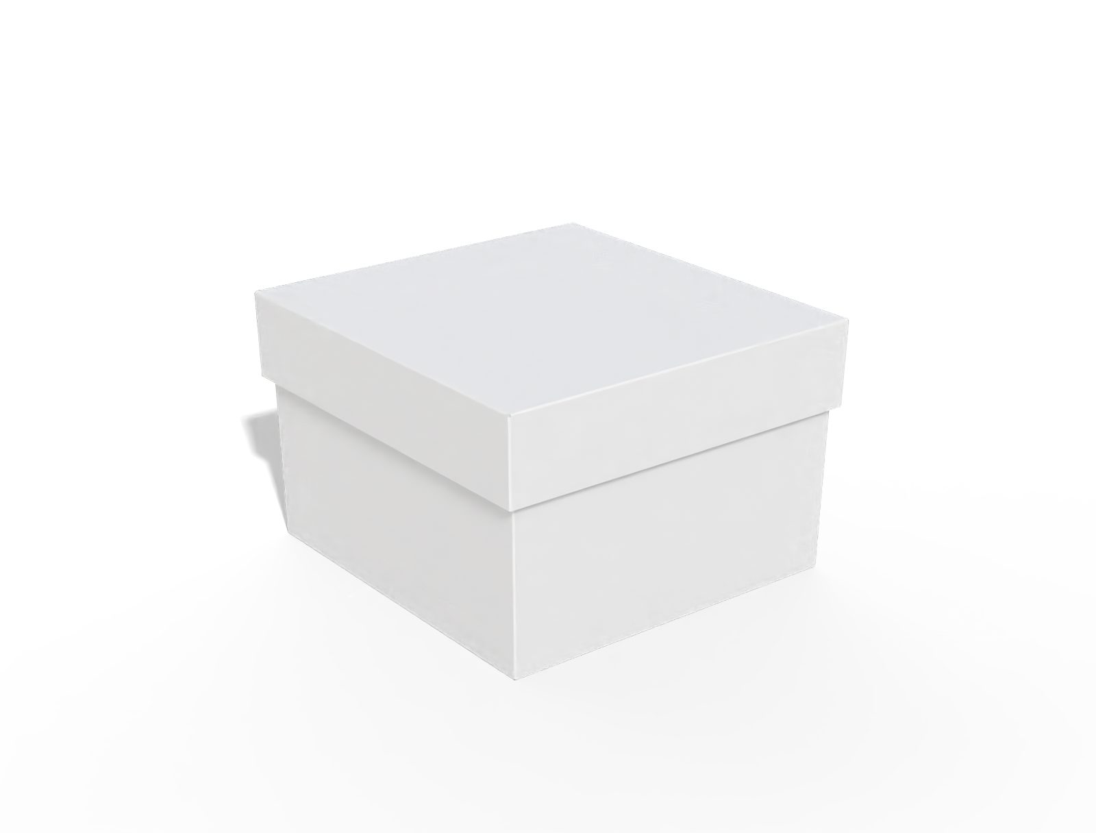 Rhombus lid and base box — White paperboard