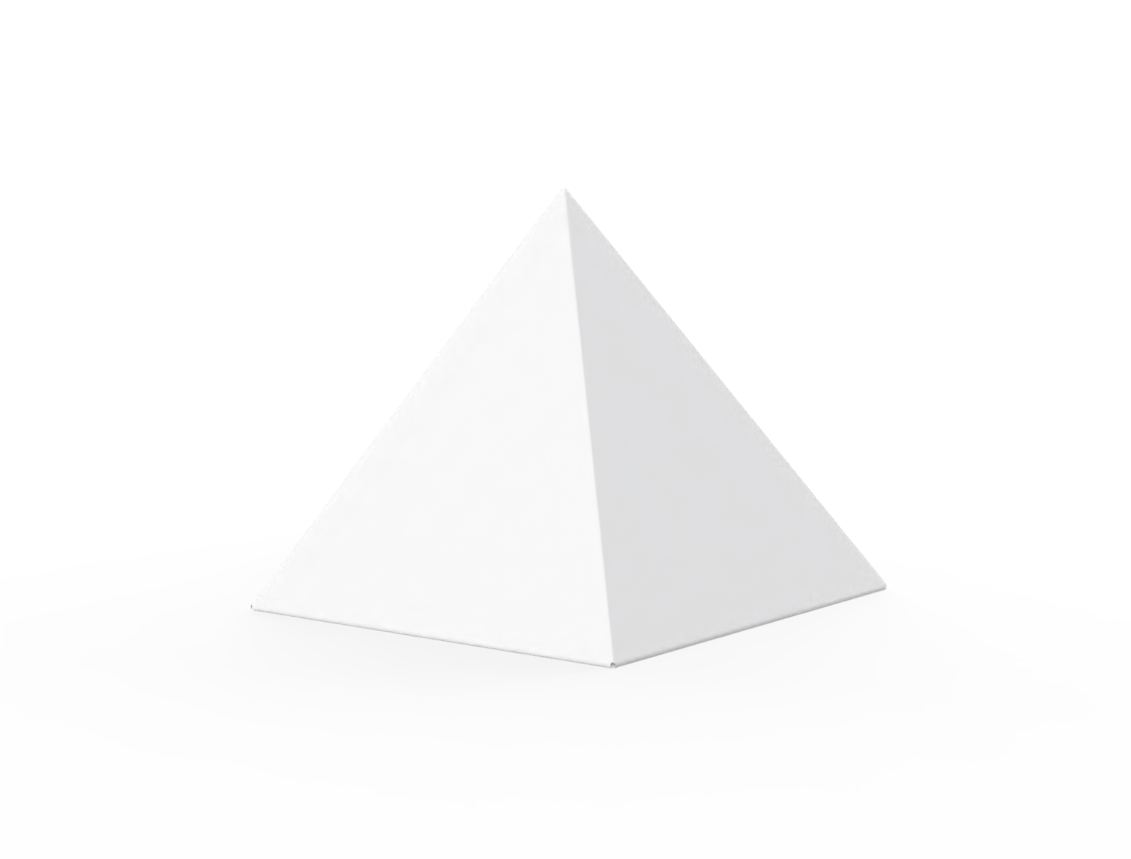 Polygonal pyramid — White paperboard